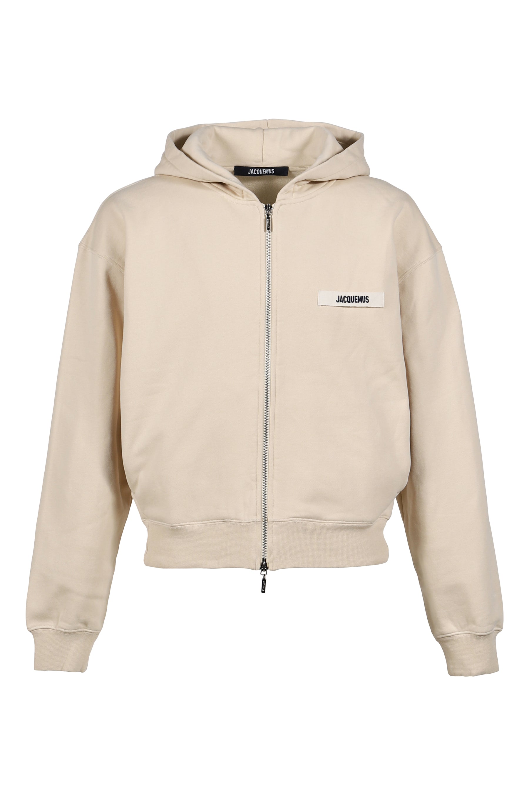 LE HOODIE ZIP GROS GRAIN / BEI