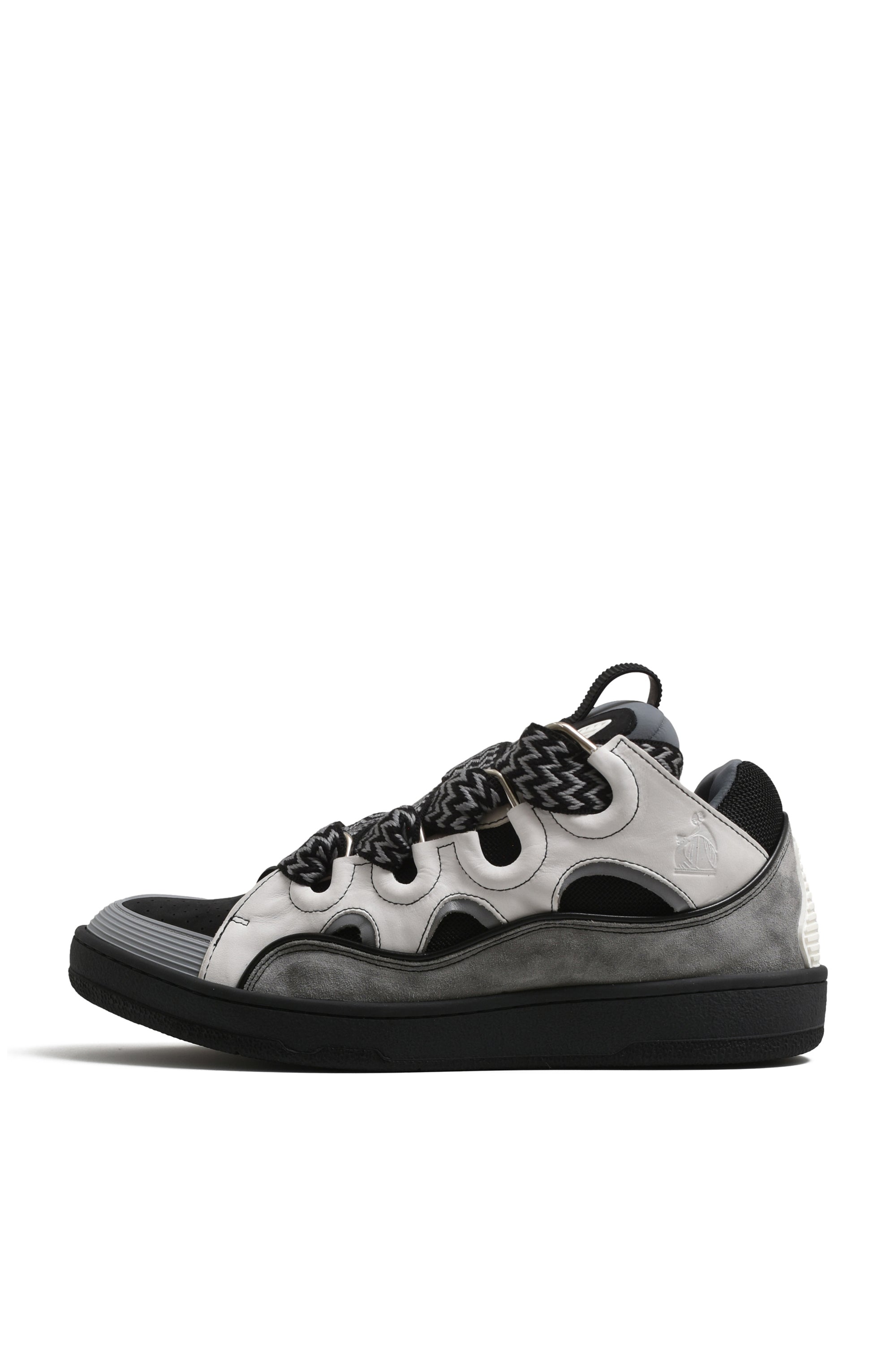 LANVIN ランバン SS24 CURB SNEAKERS / BLK WHT - NUBIAN