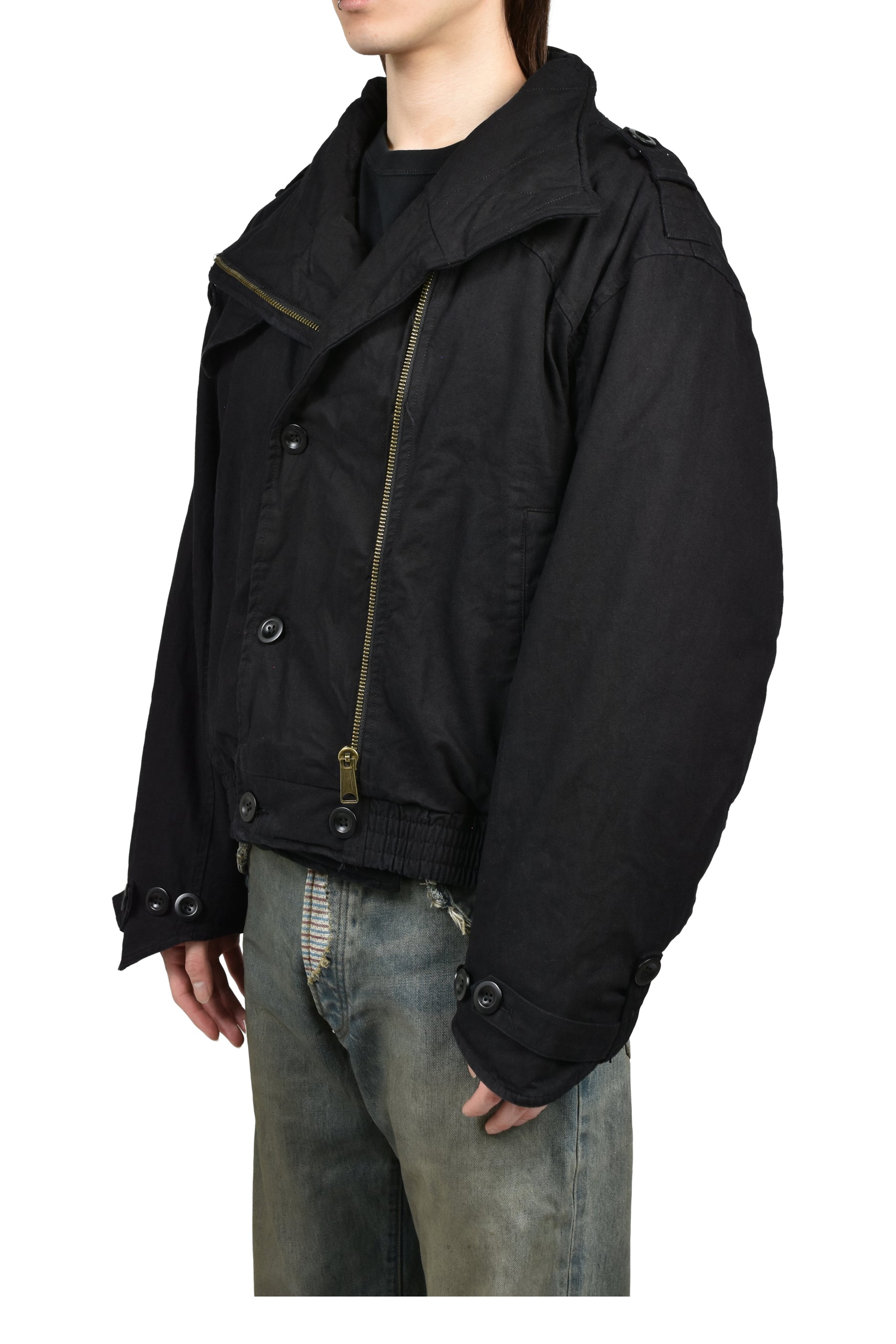 MILITARY BUTTON JACKET / BLK