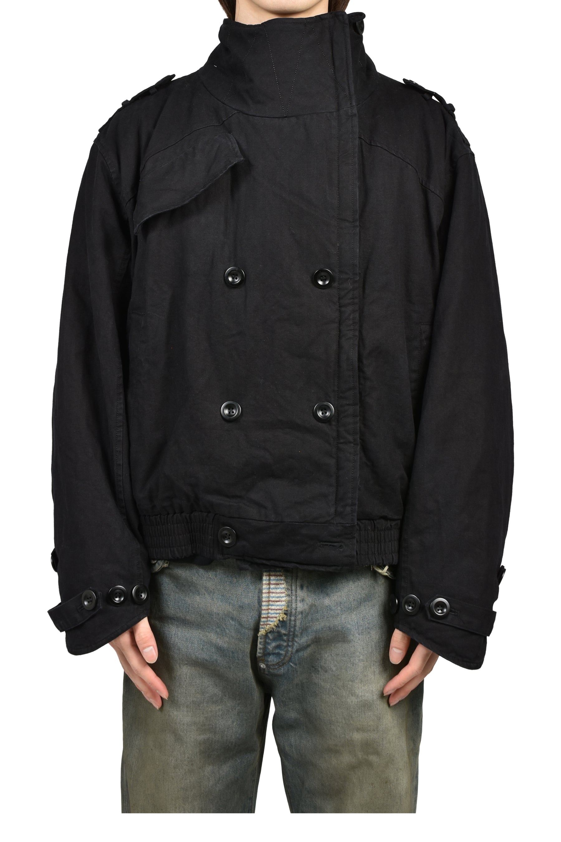 MILITARY BUTTON JACKET / BLK