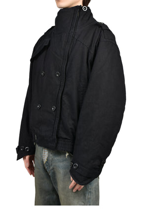 MILITARY BUTTON JACKET / BLK