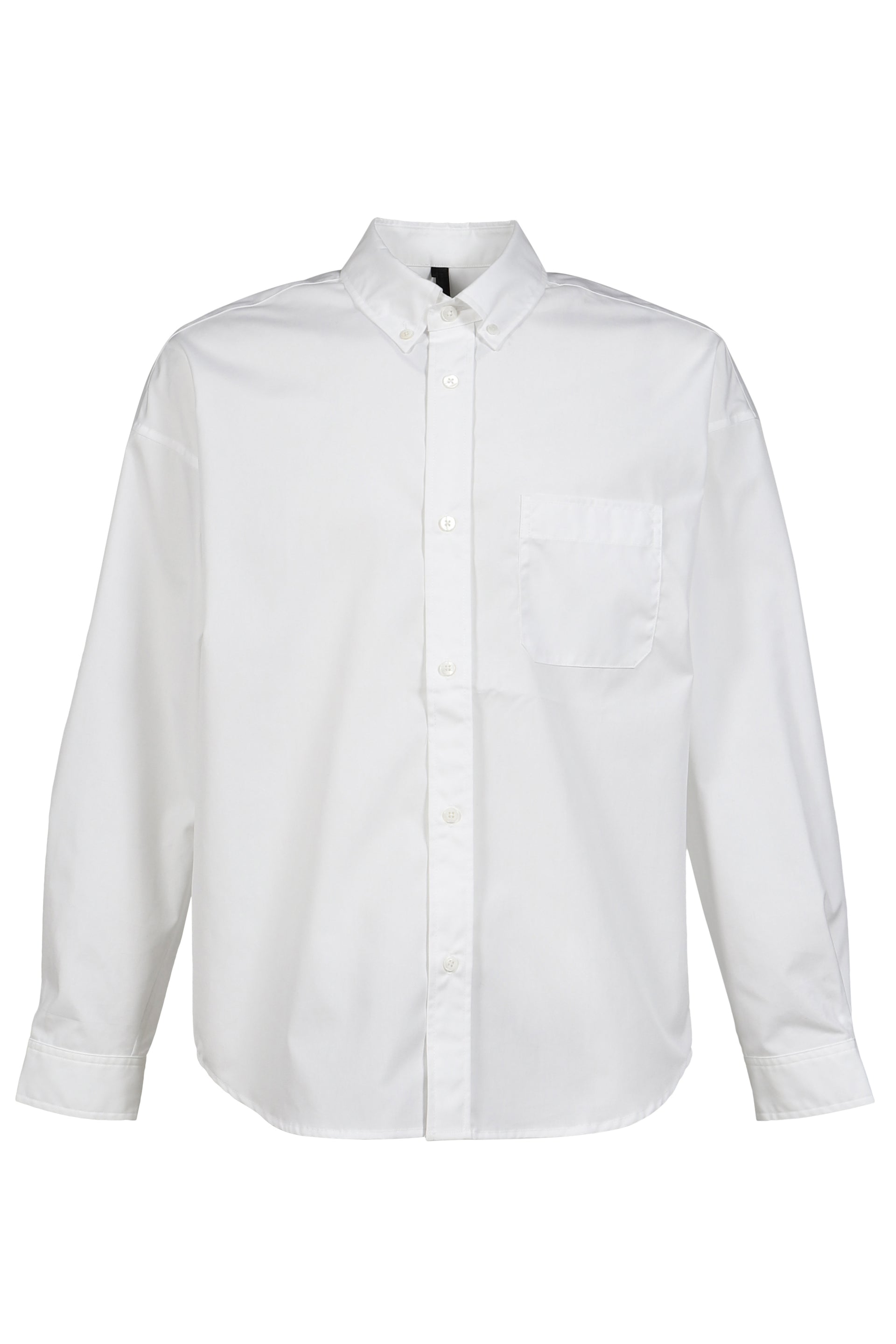 POPLIN BUTTON UP SHIRT / WHT
