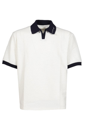 PIQUE COLORBLOCK POLO / BONE