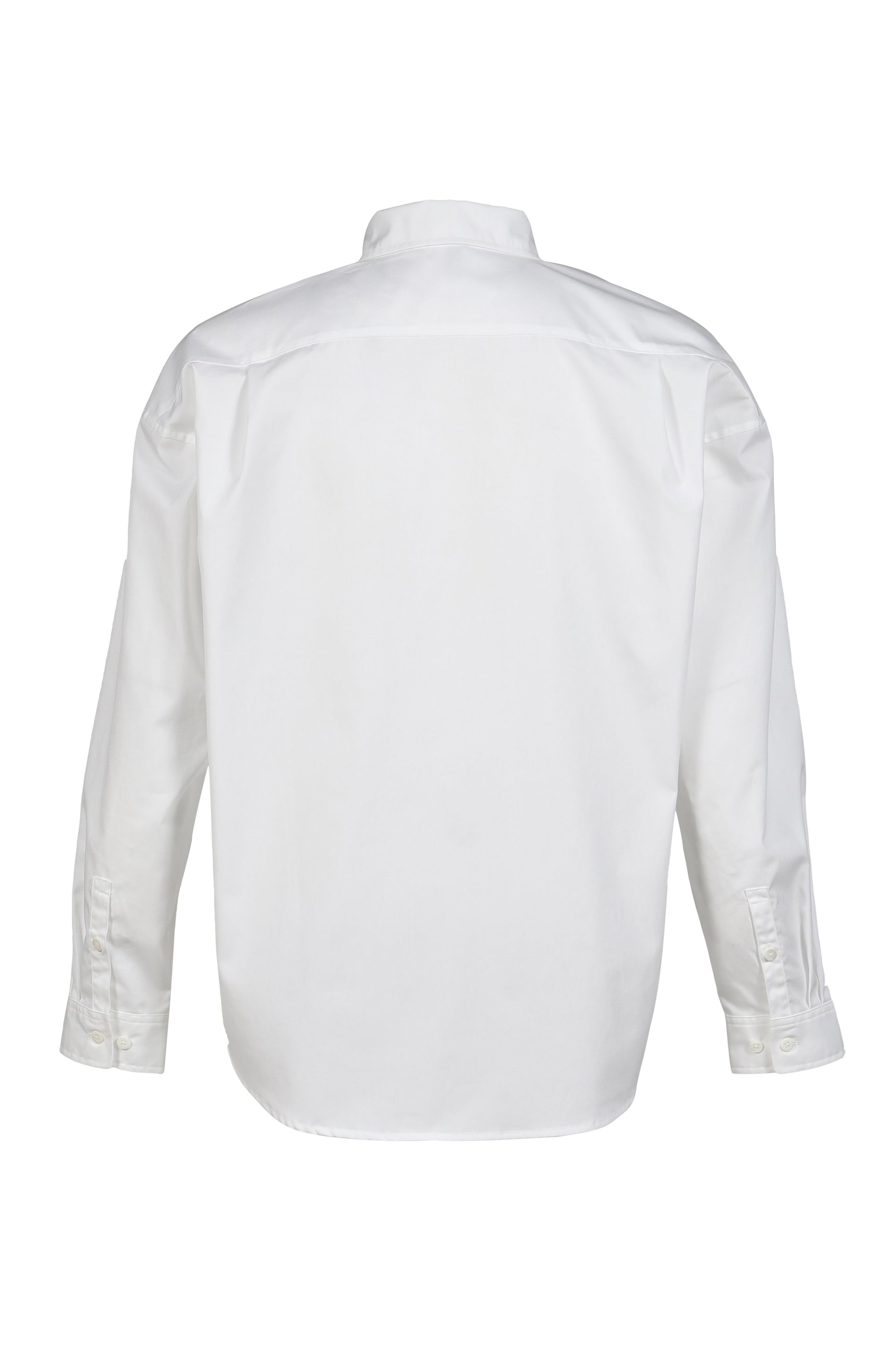 POPLIN BUTTON UP SHIRT / WHT