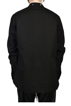 L*y様 Rick Owens リックオウエンス　 黒 長袖シャツ　ノーカラーシ Rick Owens DRKSHDW リック オウエンス ダークシャドウ SS26 LARRY