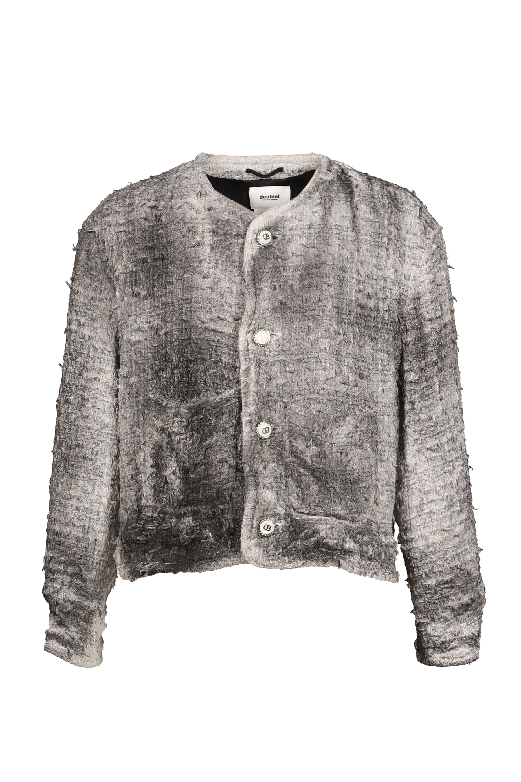 SMOG AIR STAINED TWEED JACKET / GRY