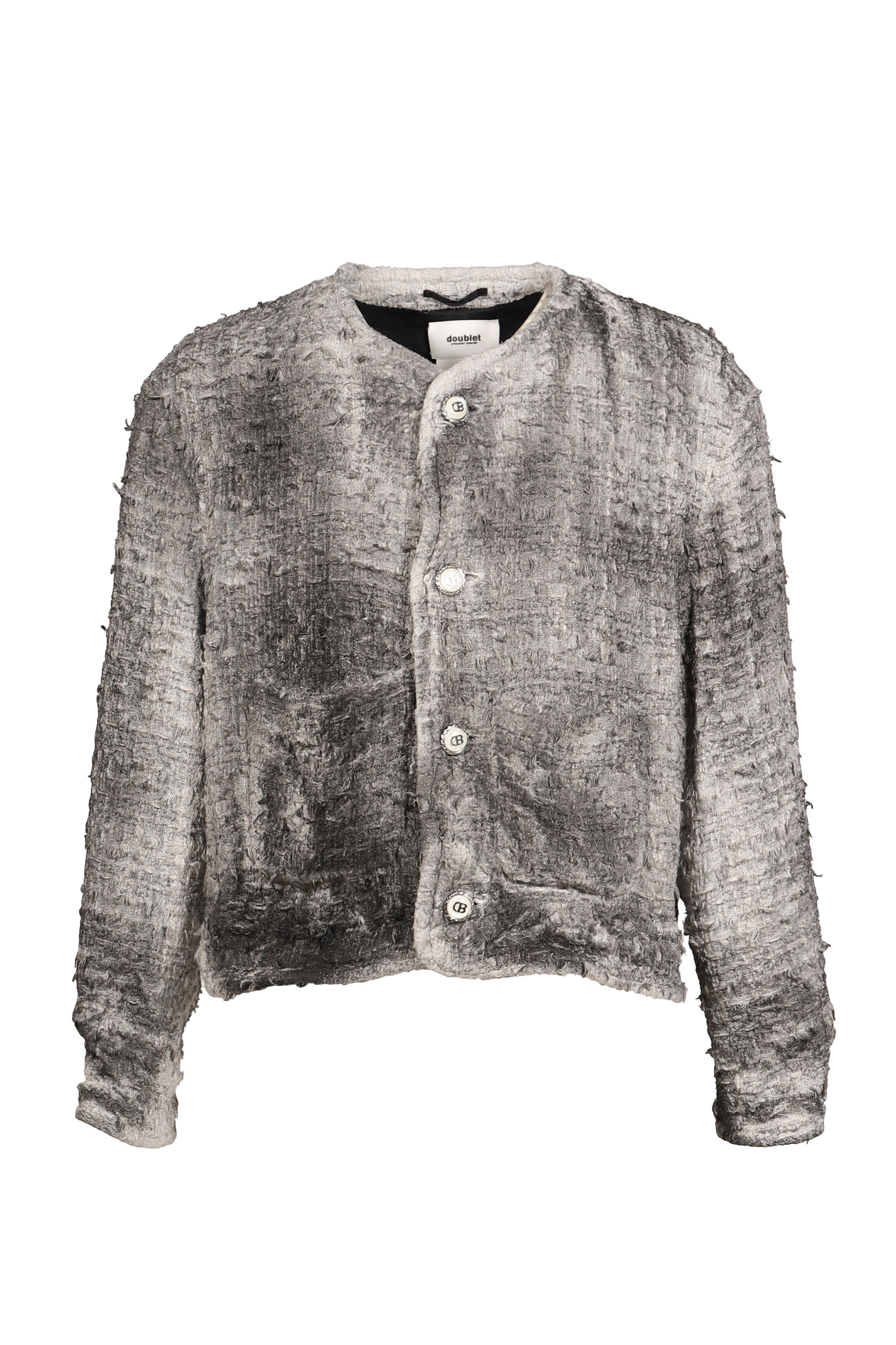 SMOG AIR STAINED TWEED JACKET / GRY