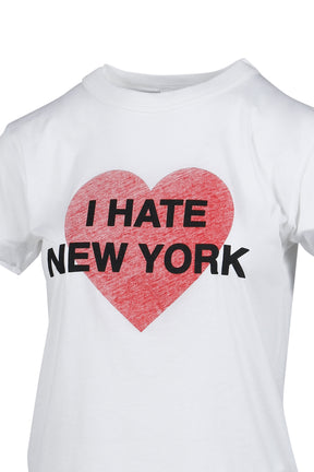 I HATE NY T SHIRT KNIT / WHT