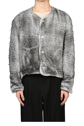 SMOG AIR STAINED TWEED JACKET / GRY