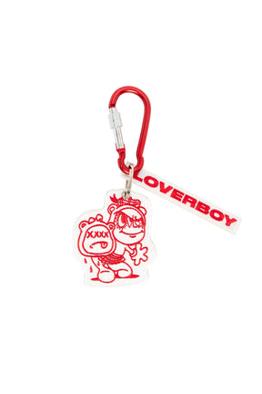 CHARACTER KEYRING / RED/WHT