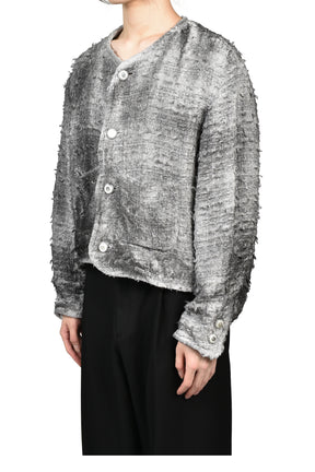 SMOG AIR STAINED TWEED JACKET / GRY