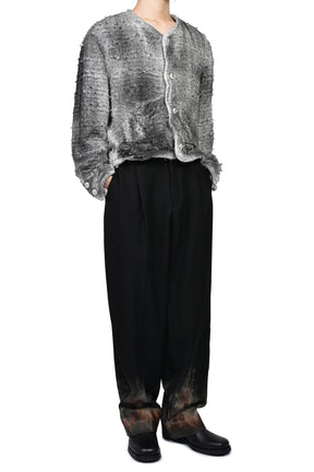 SMOG AIR STAINED TWEED JACKET / GRY