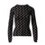 MOON PRINTED JERSEY SECOND SKIN CREWNECK TOP / BLK