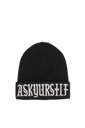 ASKYURSELF CROSS BEANIE / BLK