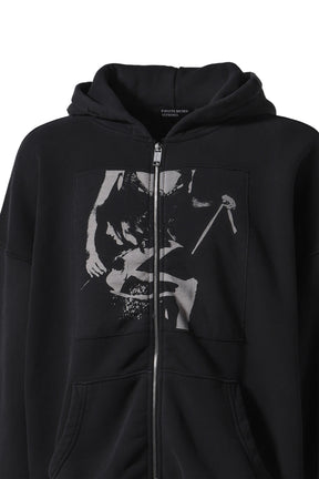 ASPHYXIATION ASSEMBLAGE ZIP HOODIE / BLK