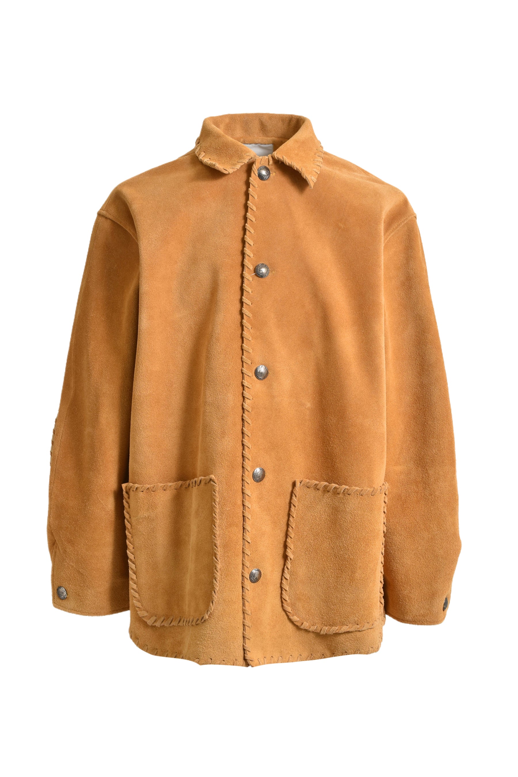 WOVEN SUEDE COVERALL / GOLD