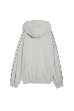 T7 OVERSIZED FULL-ZIP HOODIE TR / FLAT LIGHT GRAY HEATHER