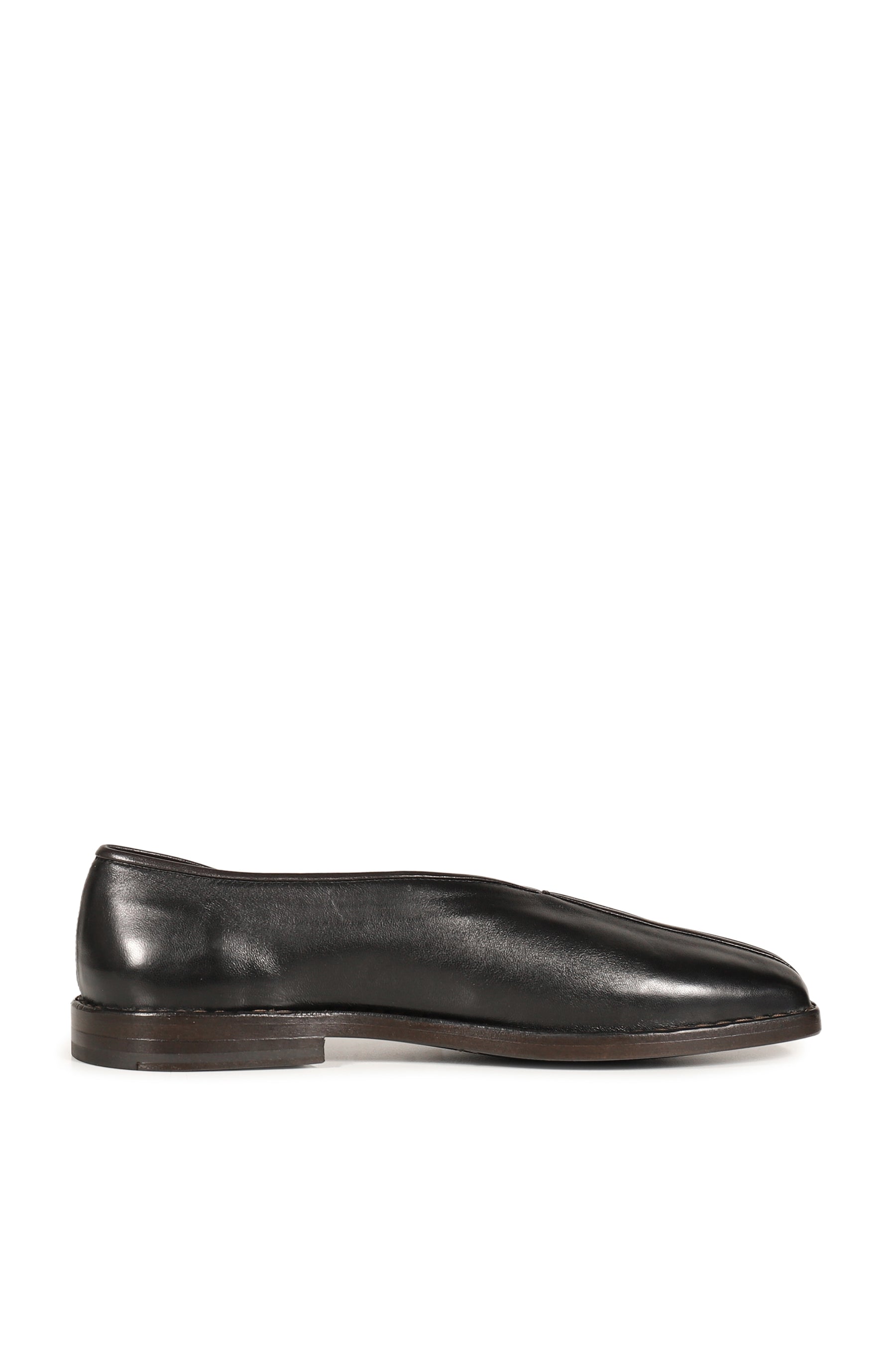 FLAT PIPED SLIPPERS / BLK  D.CHOCOLATE