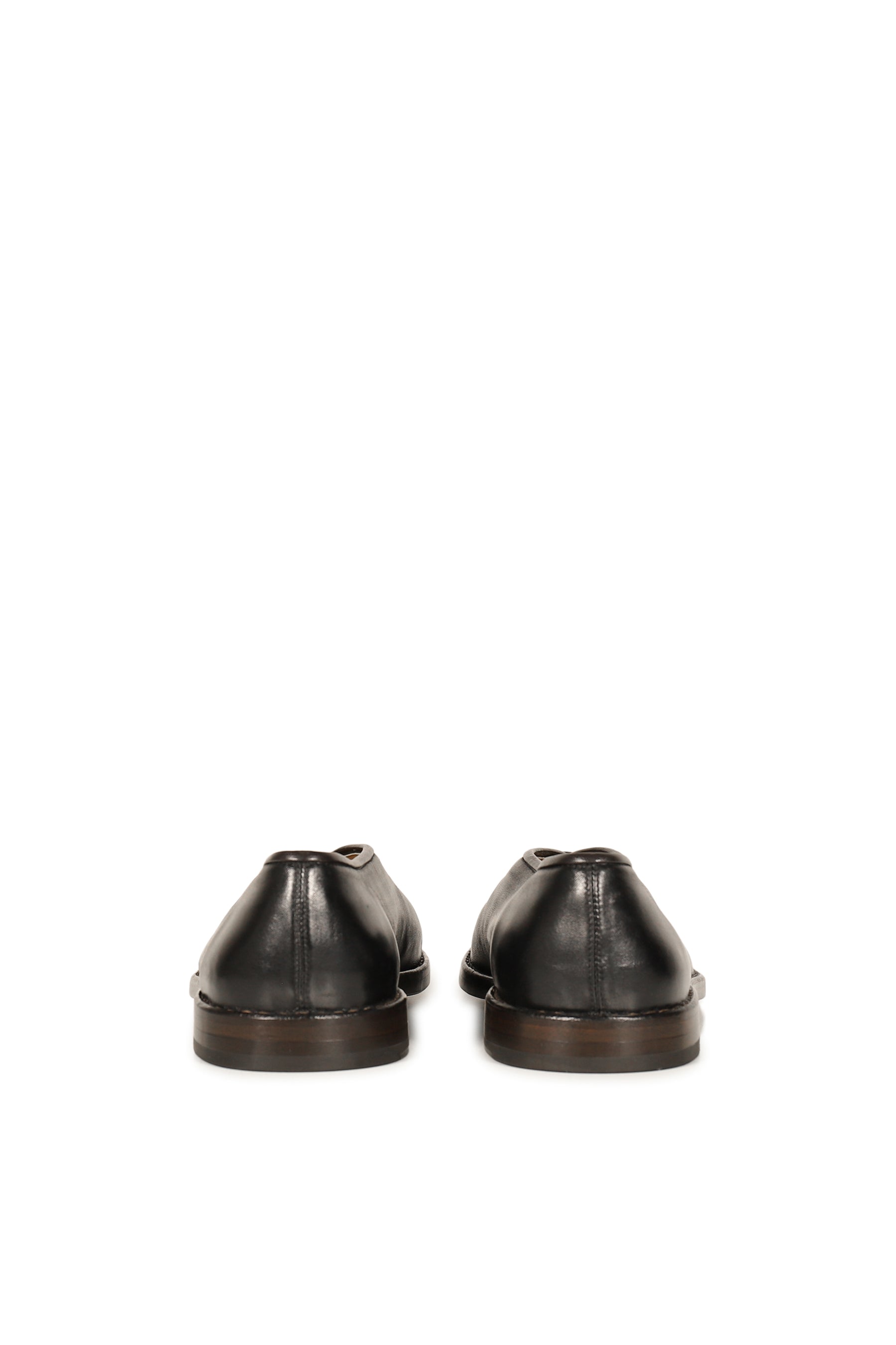 FLAT PIPED SLIPPERS / BLK  D.CHOCOLATE