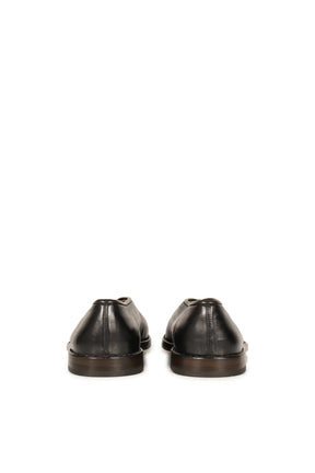 FLAT PIPED SLIPPERS / BLK  D.CHOCOLATE