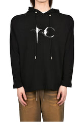BULK SHOULDER WAFFLE HOODIE  / BLK