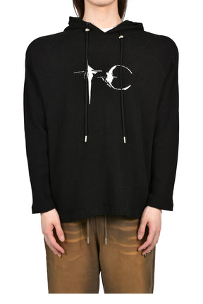 Thug Club サグクラブ SS26 BULK SHOULDER WAFFLE HOODIE / BLK