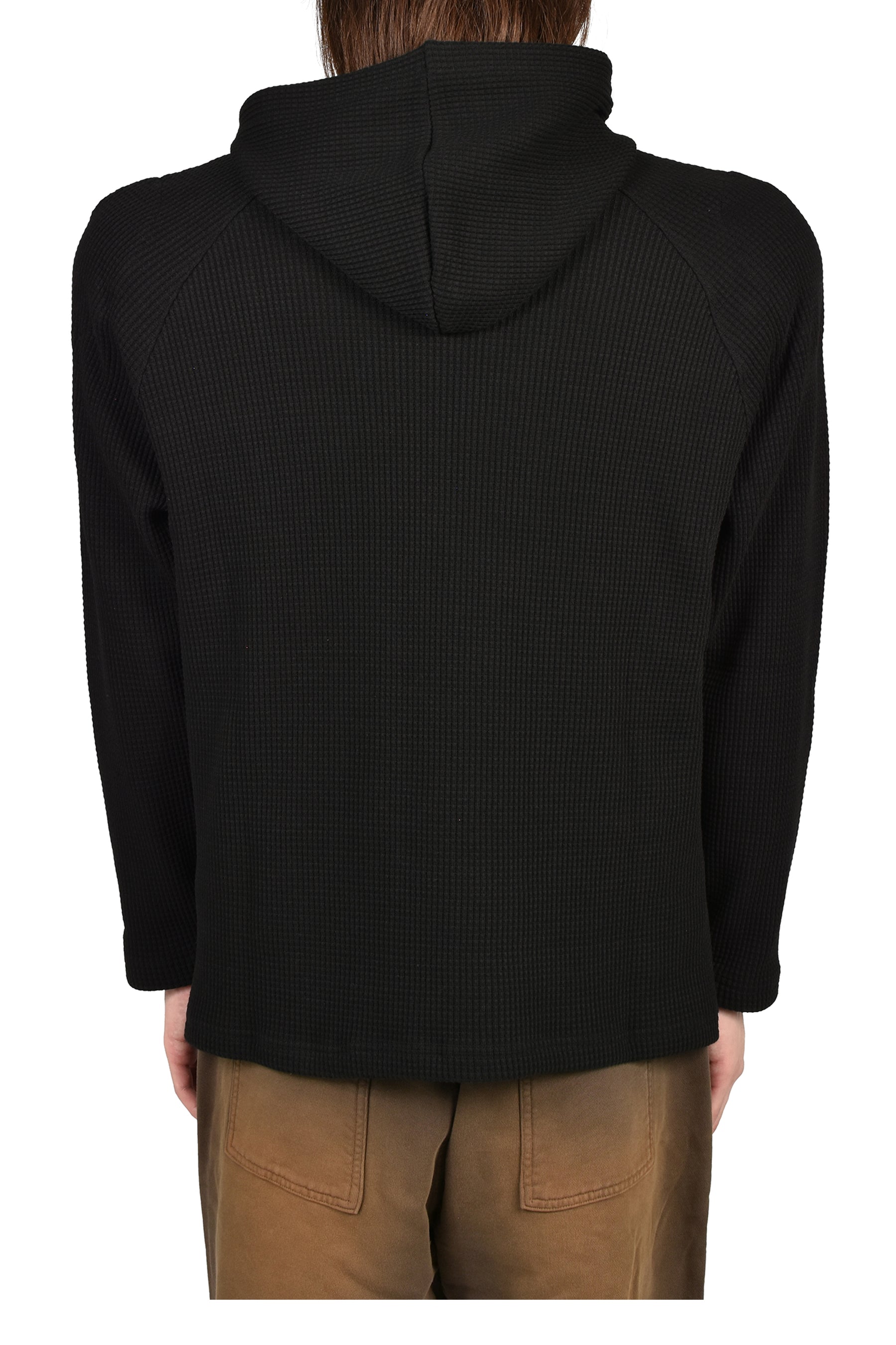 Thug Club サグクラブ SS26 BULK SHOULDER WAFFLE HOODIE / BLK