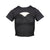 DENIM LACE COMBI T-SHIRT / BLK