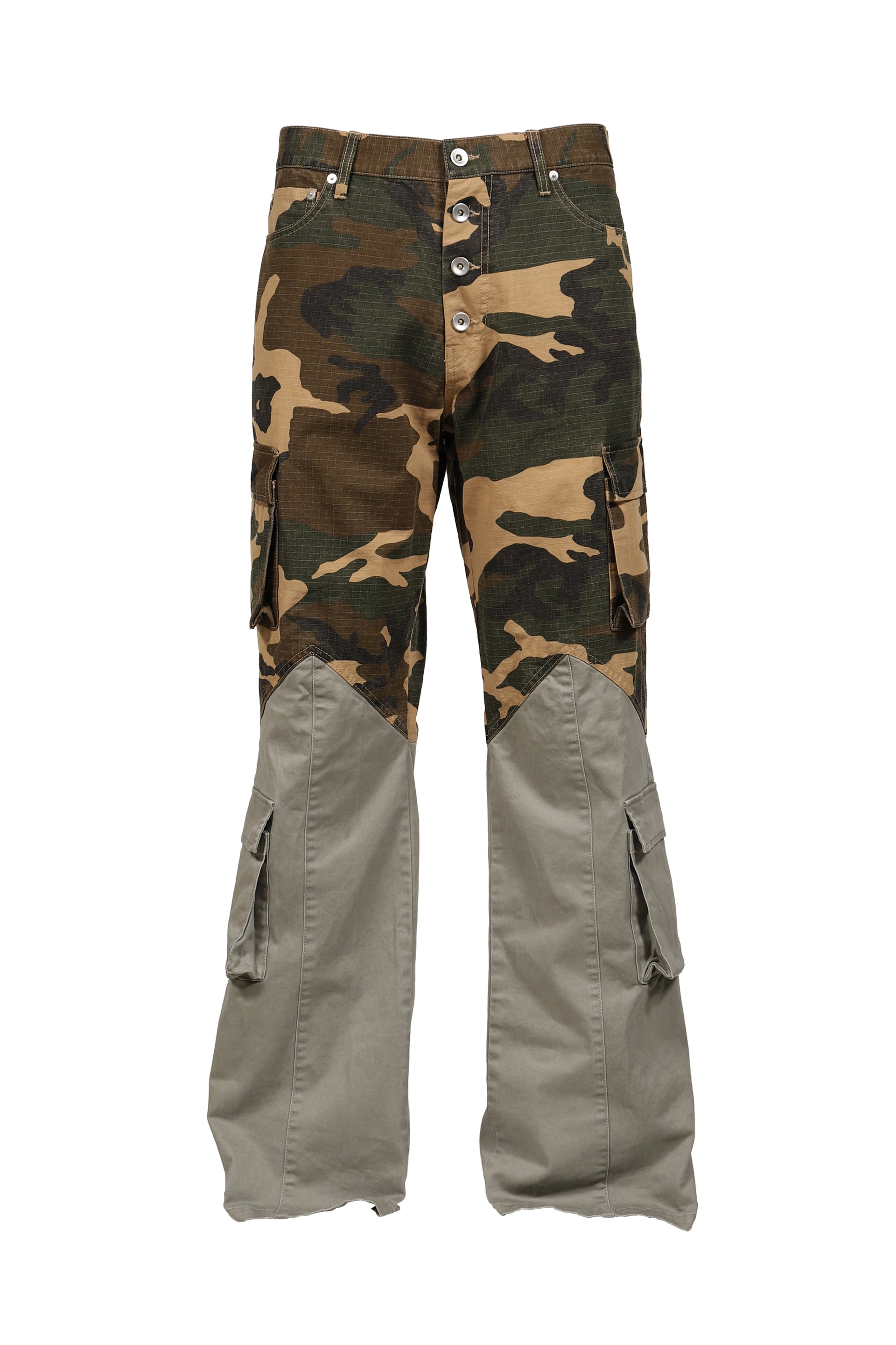 BICOLOR CARGO PANTS / CAMO