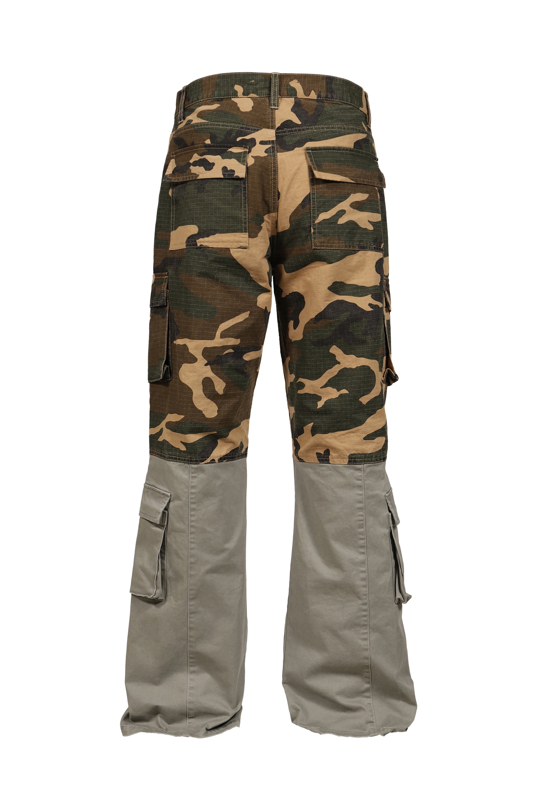 BICOLOR CARGO PANTS / CAMO