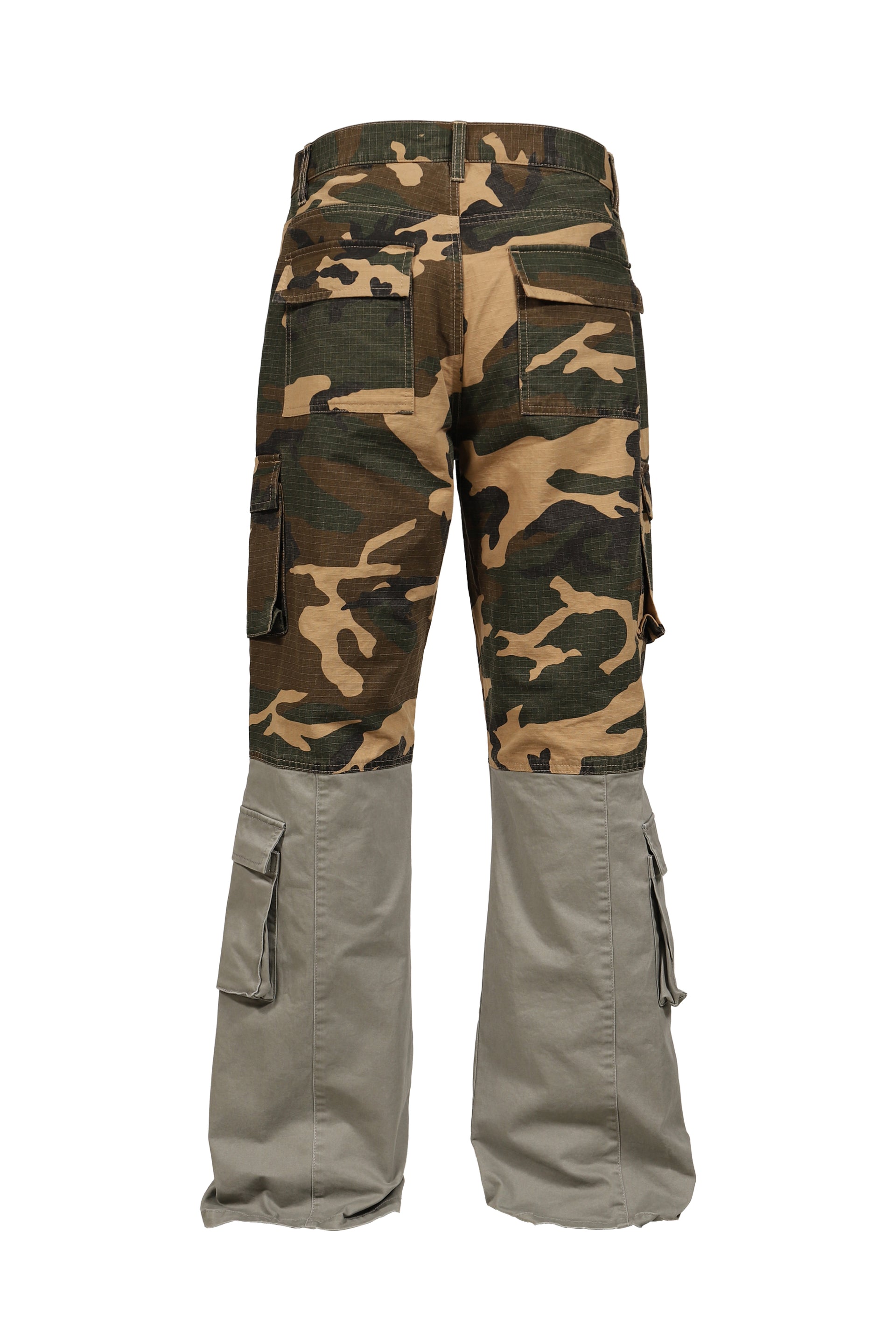 BICOLOR CARGO PANTS / CAMO