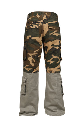 BICOLOR CARGO PANTS / CAMO