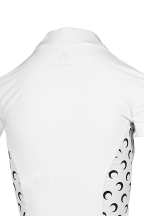 ATHLEISURE TENNIS SS POLO TOP / WHT