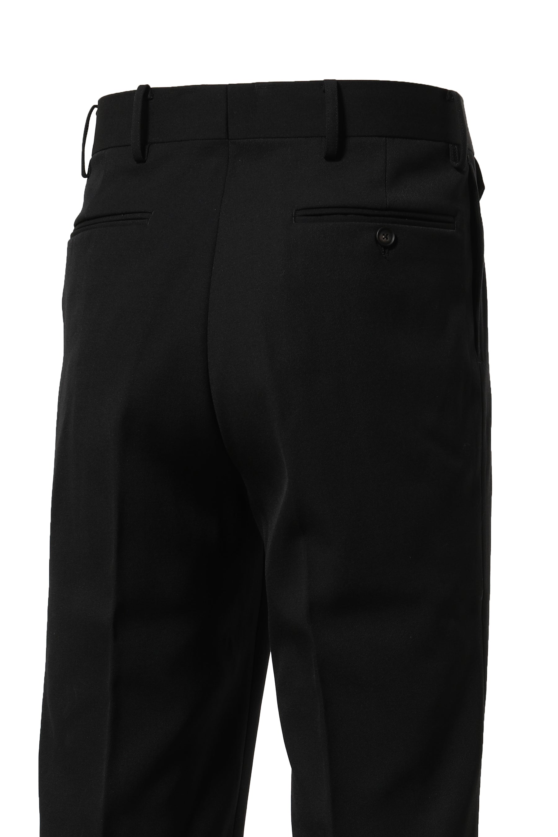 HEAVY WOOL ONETUCK STRAIGHT TROUSERS .10 / BLK