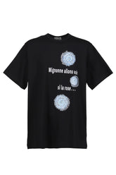 Yohji Yamamoto S/S PRINT T-SHIRT / BLK