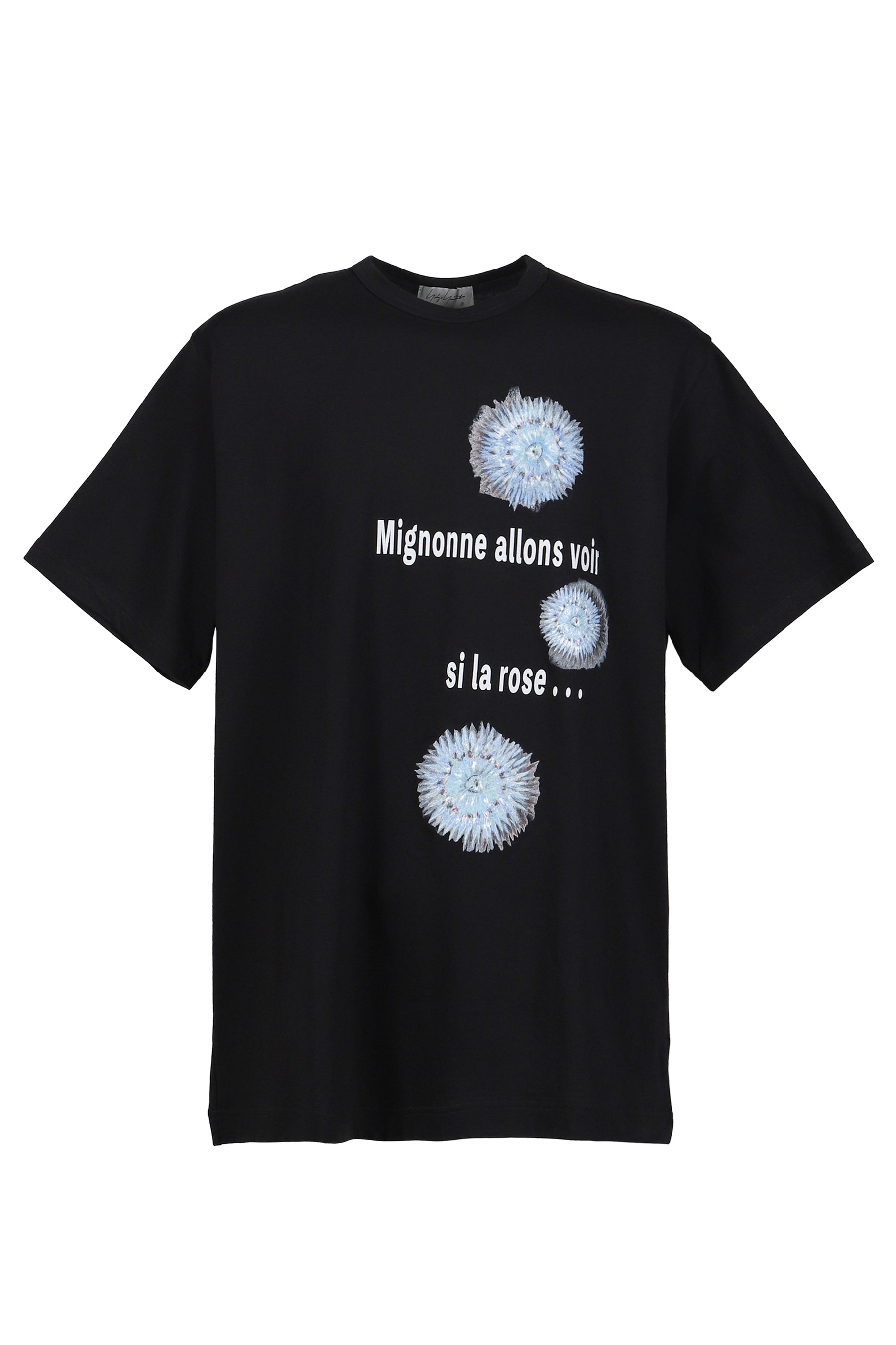 Yohji Yamamoto S/S PRINT T-SHIRT / BLK