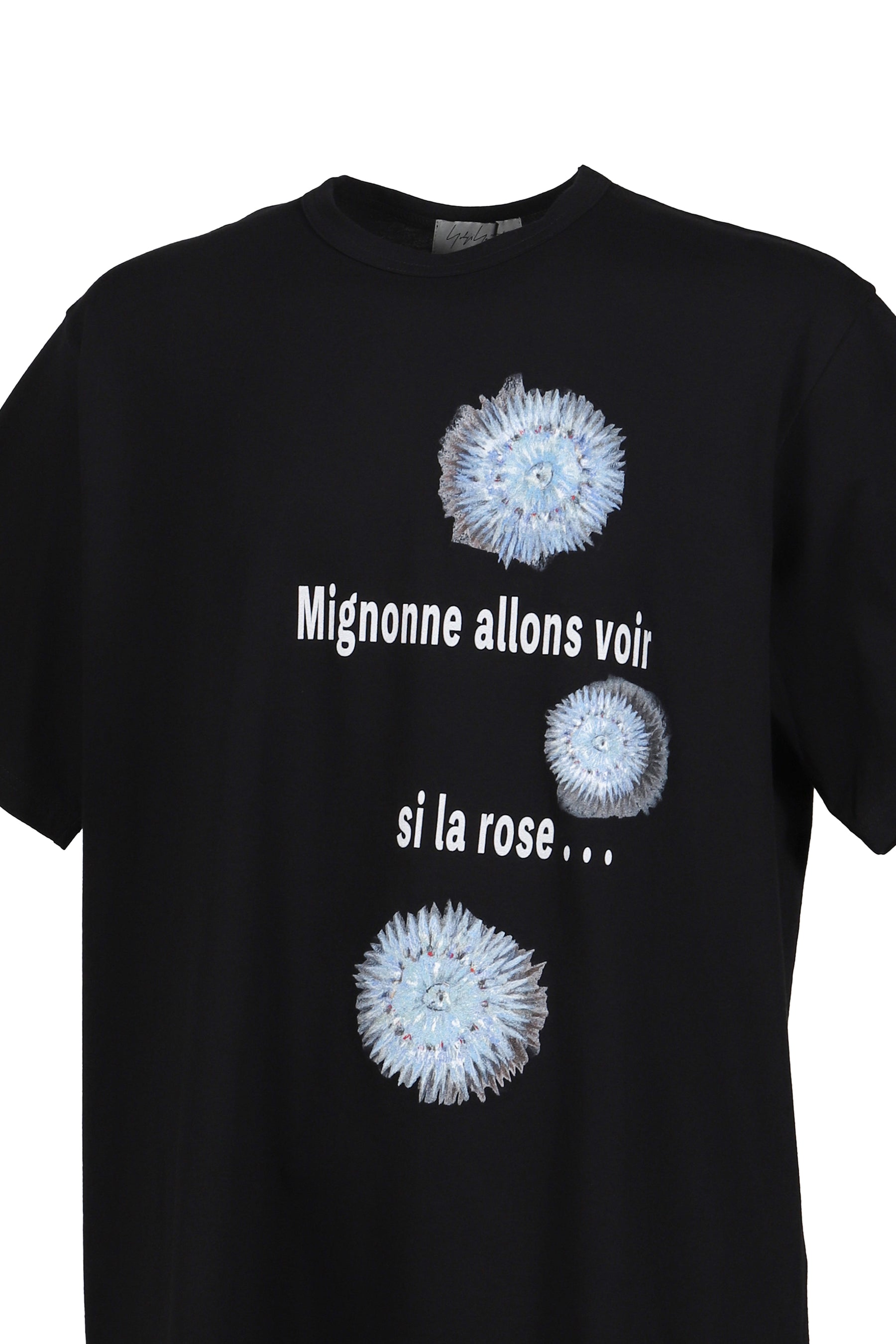 Yohji Yamamoto S/S PRINT T-SHIRT / BLK