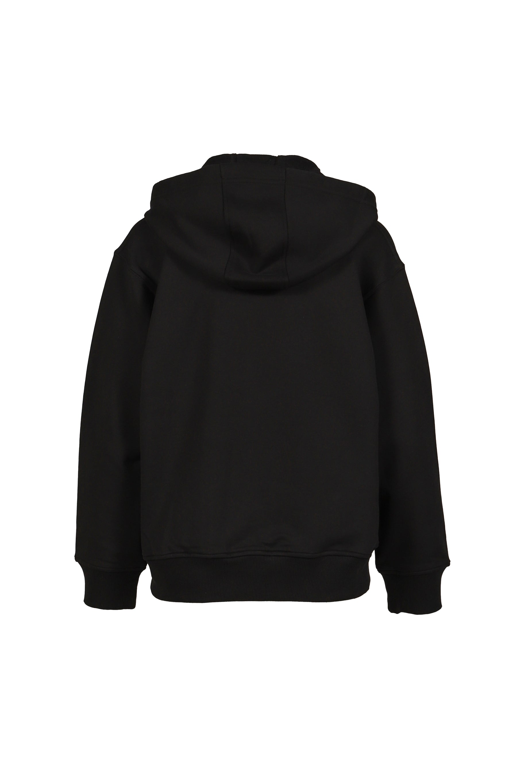MOON LOGO FLEECE ZIPPED HOODIE / BLK
