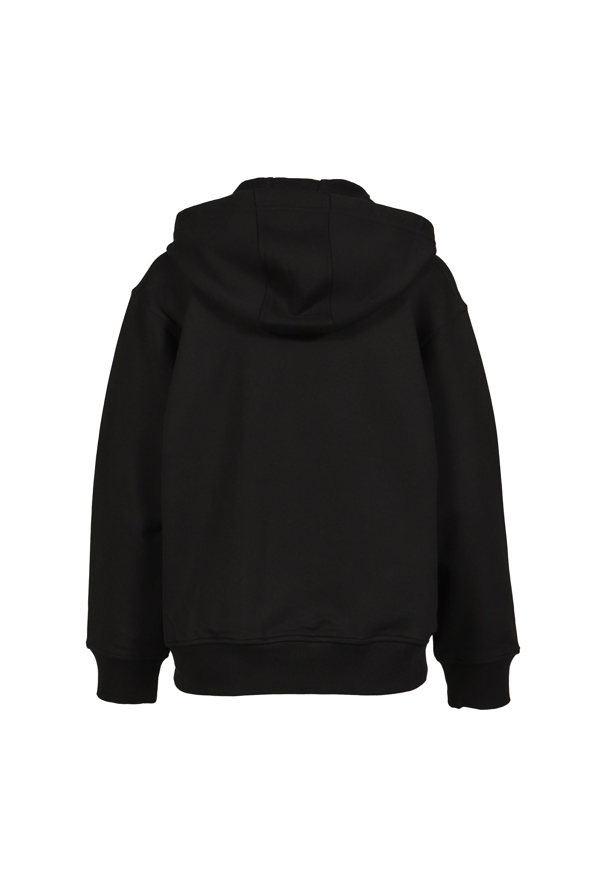 MOON LOGO FLEECE ZIPPED HOODIE / BLK
