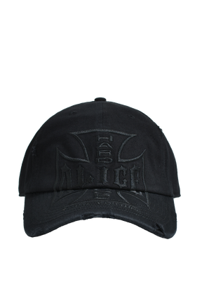 ALICE HOLLYWOOD キャップ　黒 ALICE HOLLYWOOD ALICE HOLLYWOOD SS26 MOTO COUTURE CAP / BLK BLK