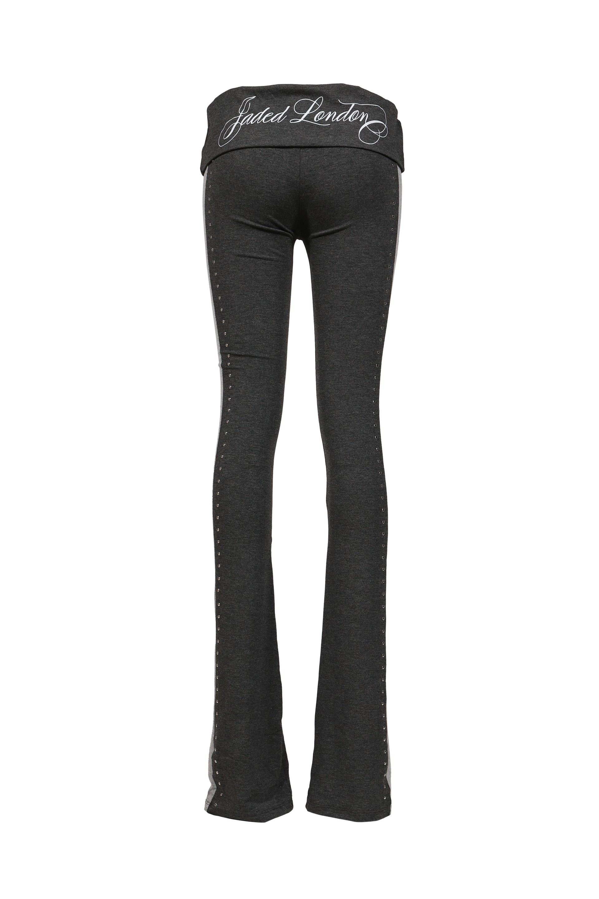 FOLDOVER STUDDED TROUSER / BLK GRY