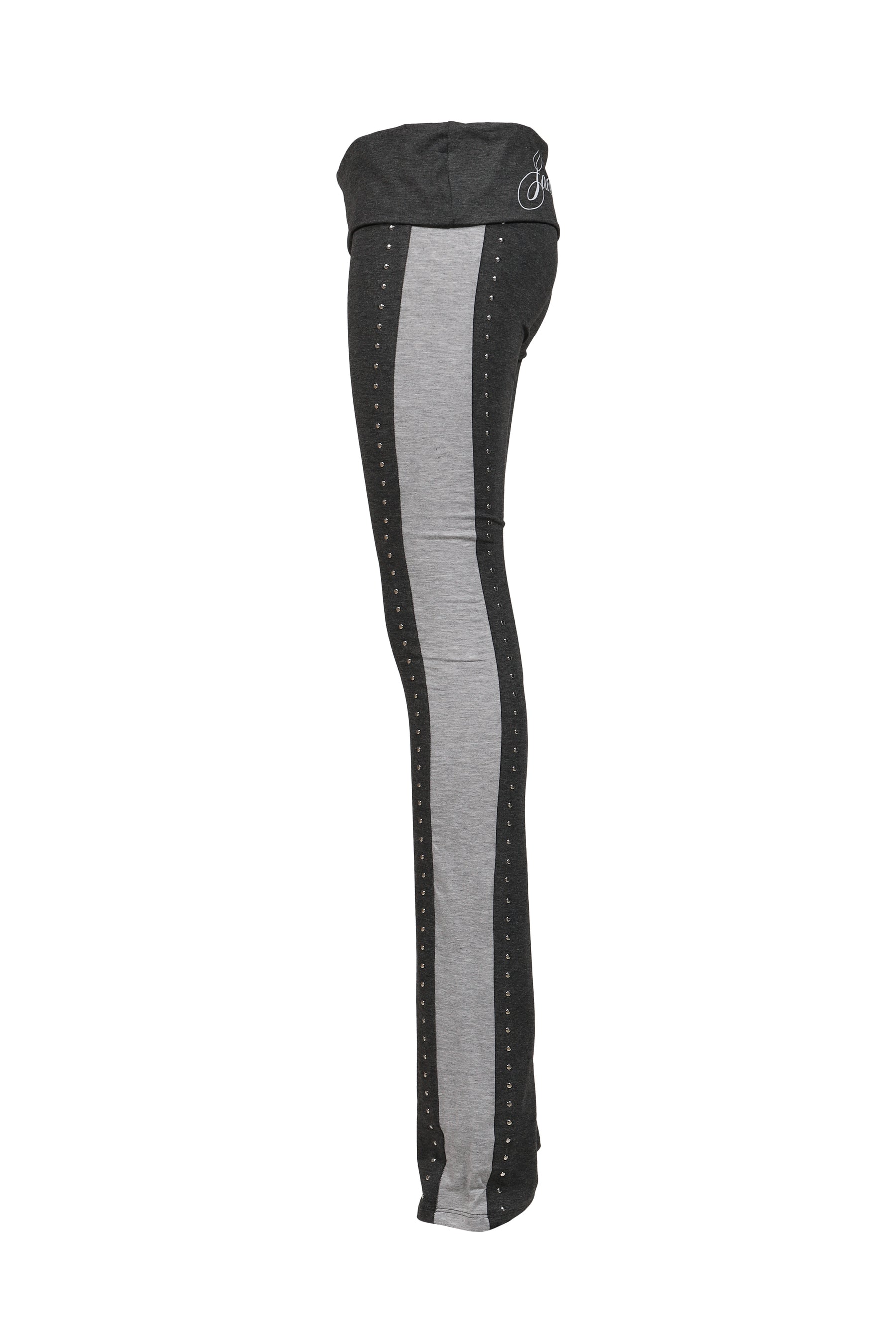 FOLDOVER STUDDED TROUSER / BLK GRY