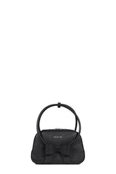 BOW RING HANDLE BAG / BLACK