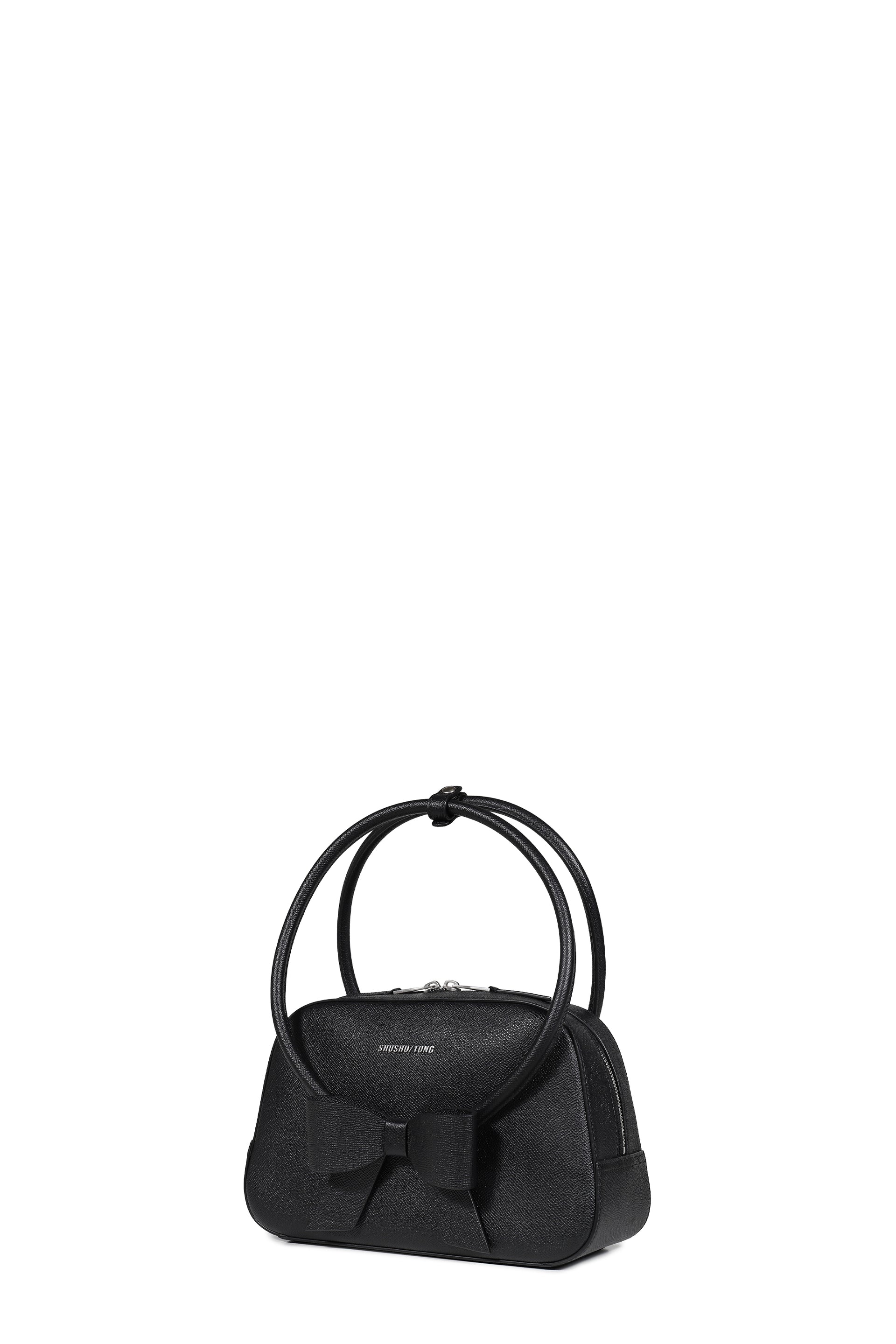 BOW RING HANDLE BAG / BLK