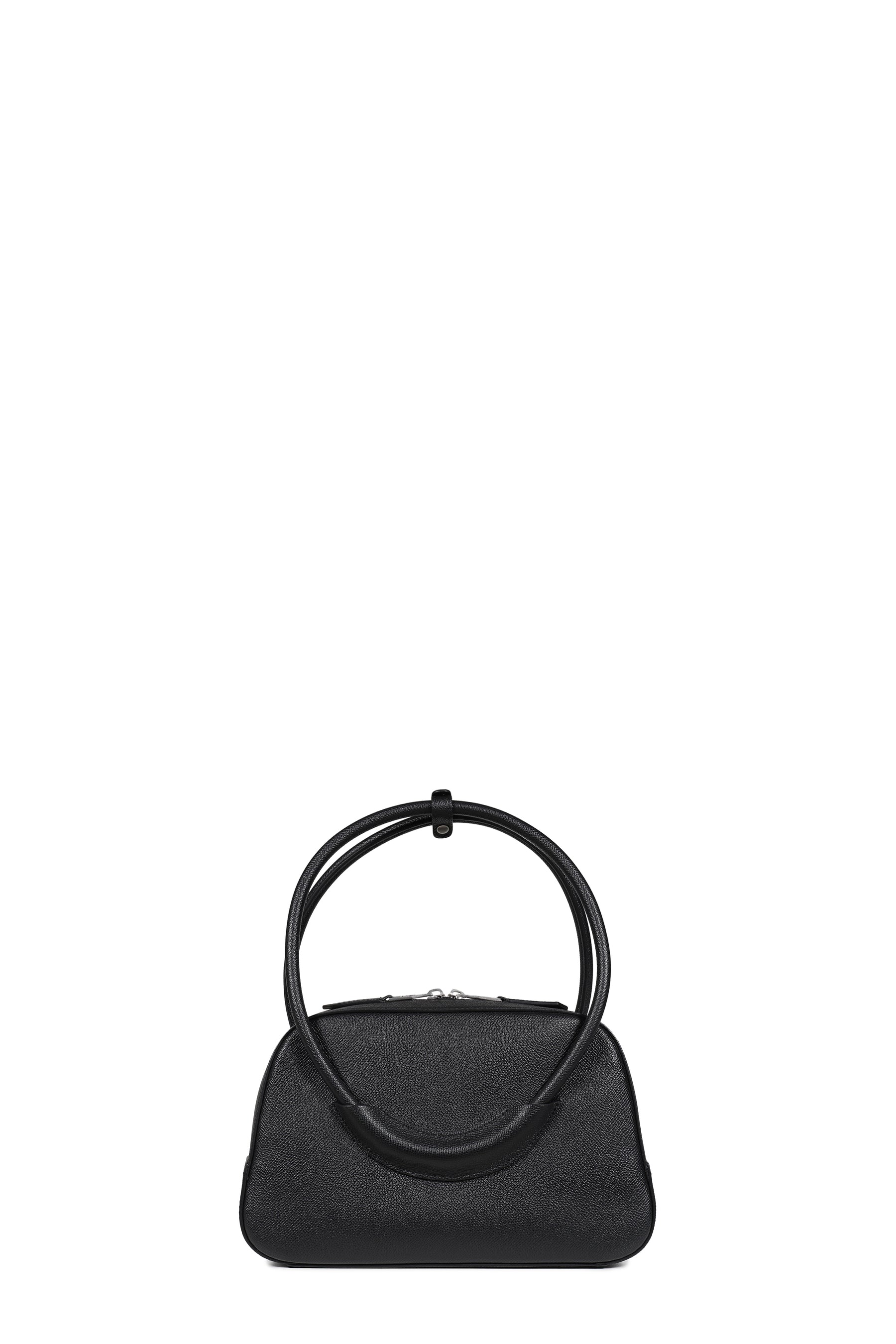 BOW RING HANDLE BAG / BLACK