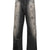 DIRTY-WASHED DENIM PANTS / BLK
