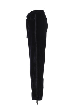 FRINGE STRING EASY PANT - TA/PE VELOUR / BLK