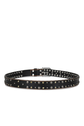TEO DOBULE STUD BELT / BLK