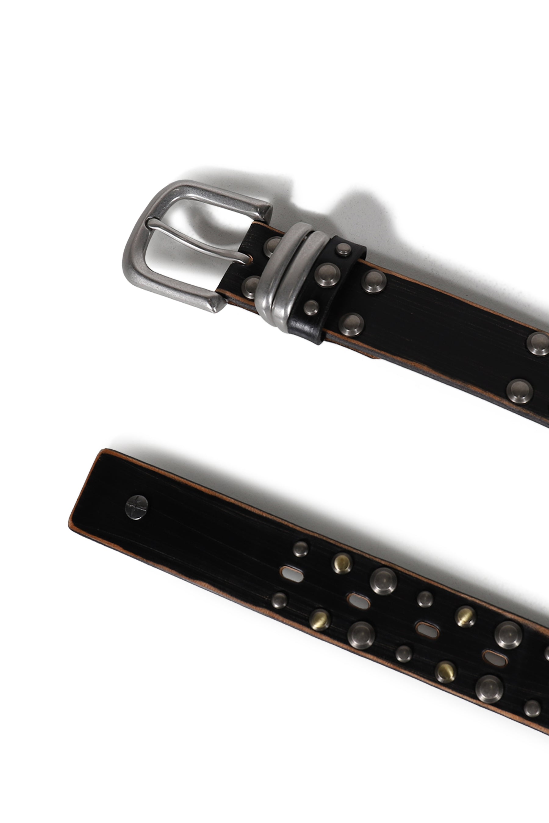 TEO DOBULE STUD BELT / BLK