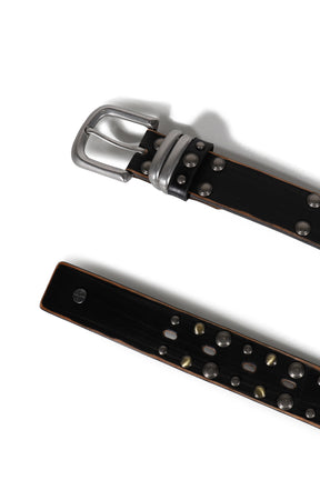 TEO DOBULE STUD BELT / BLK